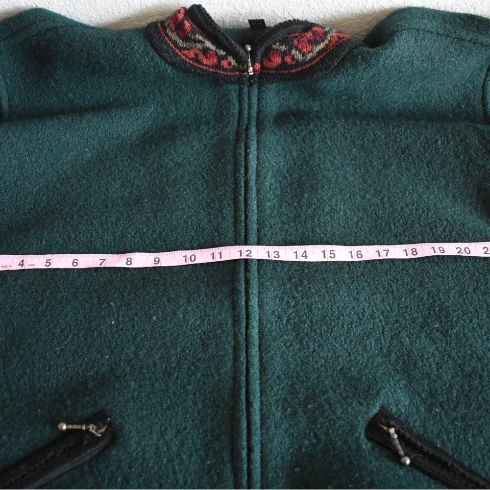 Icelandic Design VTG wool zip up coat size XL - Picture 5 of 7